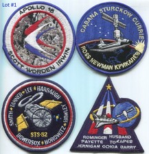 P197 NASA Apolo 15, STS-88 ISS, STS-82 ISS, STS-96 ISS, lote de 4 parches, 4"