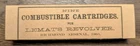 Paper Cartridge Box: .44 Caliber, LeMat  9-Shot Richmond Arsenal