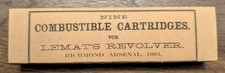 Paper Cartridge Box .44 Caliber Lemat 9-shot Richmond Arsenal