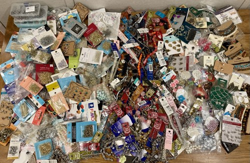 Huge Vintage NOS to Modern Jewelry Making Supplies Crafting Lot Beads Findings