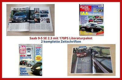 Saab 9-5 SE 2.3 mit 170PS Literaturpaket - 2 komplette Zeitschriften