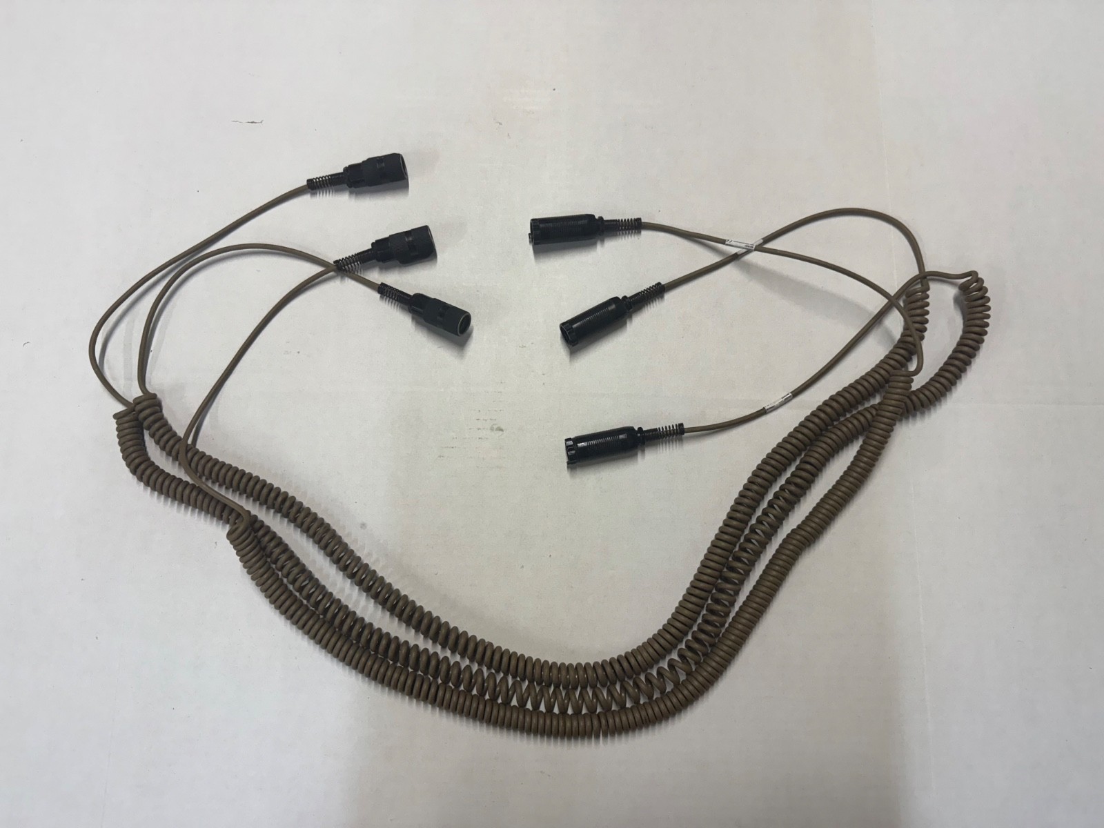 Invisio AJ-107 AP-136 VIC-3 Adaptor Coiled Com Cable Tan INV15521