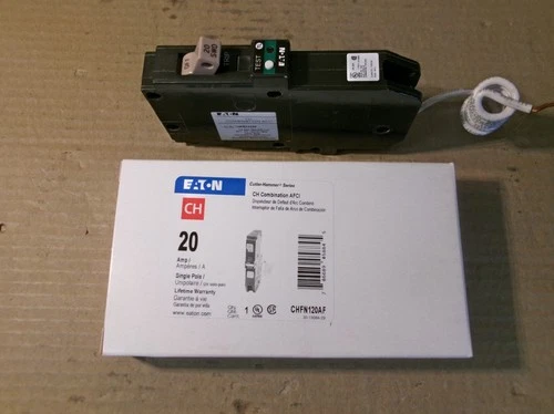 New Eaton CHFN CHF CHFN120AF 1 Pole 20 Amp 240v AFCI Circuit Breaker
