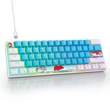 Blue Switches 61 Keys 60 Mechanical Gaming Keyboard RGB Backlit USB Wired