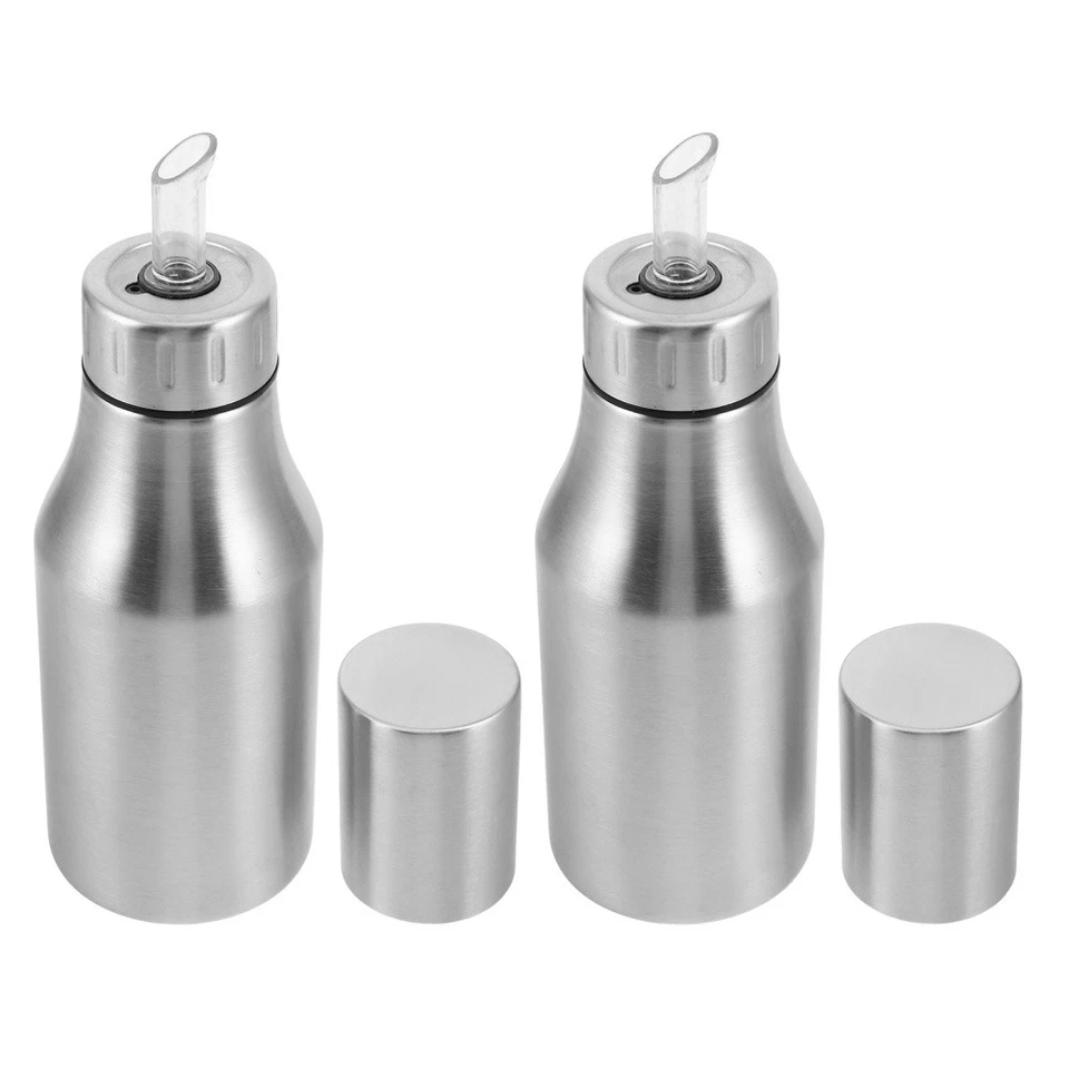  2 Pcs Stainless Steel Oiler Essigflasche Aus Edelstahl Ölkaraffe - Bild 3 von 4