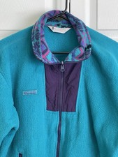 Vintage 90s Columbia Women S USA Made Aztec Collar Fleece Jacket