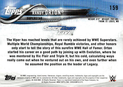 Randy Orton 2018 Topps WWE Then Now Forever - #159 - | eBay