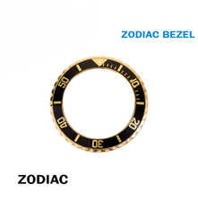 ZODIAC 213.66.56 Bezel-Man's Diver-Swiss Made-Professional Diver-200M-Black Gold
