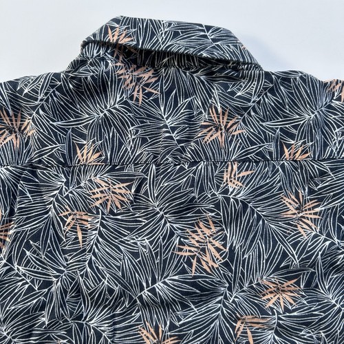 Untuckit Hawaiian Linen Shirt Men’s 2XL Floral Tropical Navy Short Sleeve - Picture 13 of 16