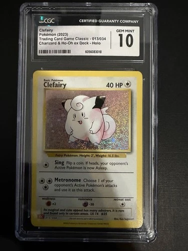 2023 Pokemon Clefairy CGC 10 Charizard And Ho-Oh Ex Deck-Holo 013/034
