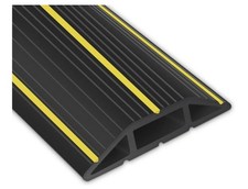 Heavy Duty 10 Ft Rubber Floor Cord Cover with 3 Channels