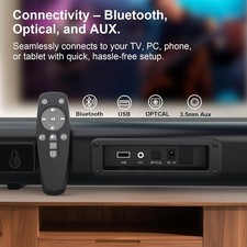JIERBEN Sound Bar for Smart TV   50W, TV Sound Bar with Bluetooth 5.0, Optical..