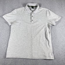 Hugo Boss BOSS Men's Polo XL Gray Slim Fit Moisture Manager Cotton Blend