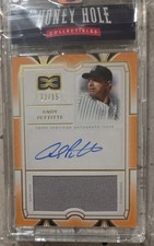 ANDY PETTITTE Auto 12/15 RELIC 24 Topps Definitive Collection Yankees Honey Hole