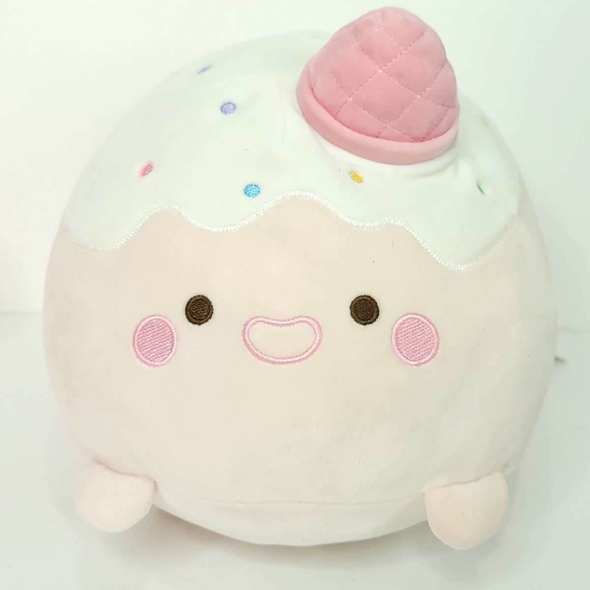 Miniso Pink Ice Cream Cone Dessert Plush Soft Toy Stuffed Animal Pillow 12