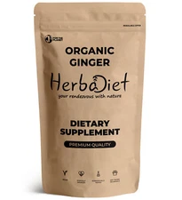 100% Organic Ginger Root Powder PREMIUM Raw Ground Ginger Zingiber Officinale