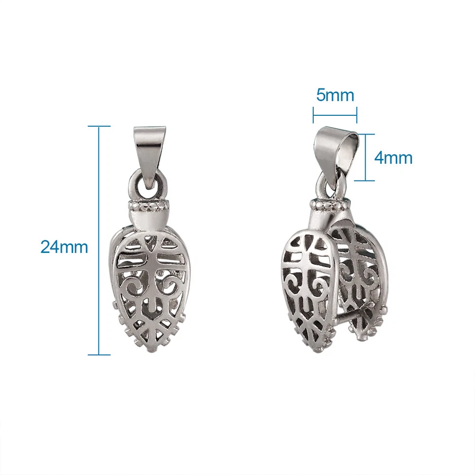 100 шт. цветных филигранных латунных подвесных поручней для листьев 24x8x10 мм - Изображение 3 из 4