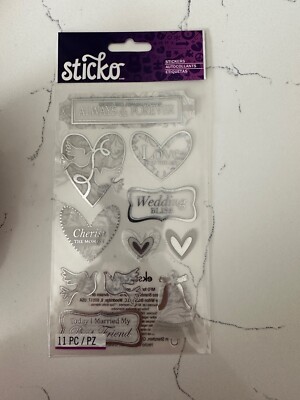 Sticko Autocollant Always and Forever 11 PC Wedding Bliss Cherish The Moment