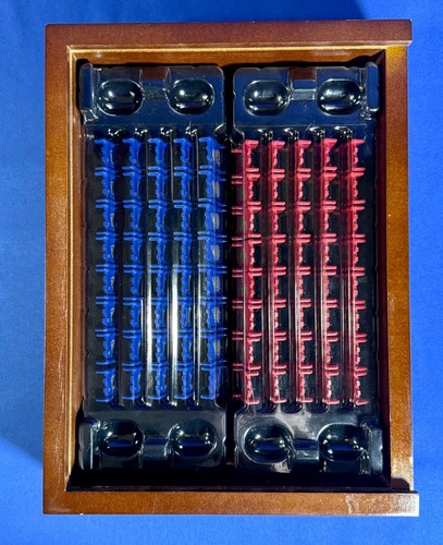 STRATEGO Vintage Game Collection WOODEN Bookshelf Wood Box 2009 COMPLETE Exc Con - Picture 12 of 18