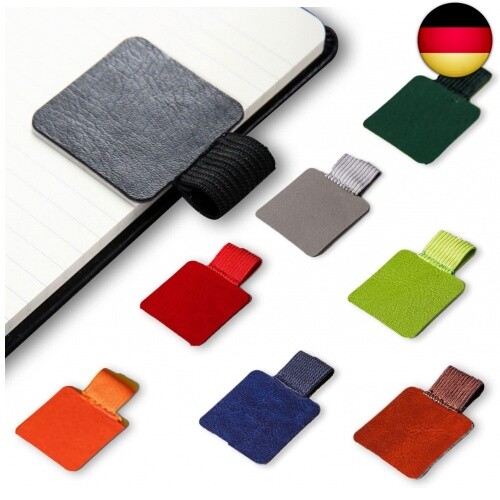 8 Stück Stiftschlaufe Selbstklebend, Elastischer Stifthalter aus Leder, - Bild 1 von 7