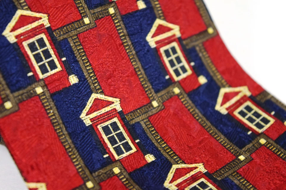 Corbata para hombre ERMENEGILDO ZEGNA roja azul rica inmobiliaria Navidad corbata para el cuello Foto 2 de 4