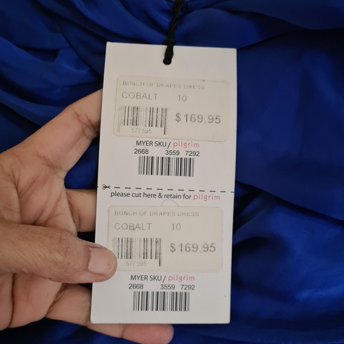 PILGRIM | Blue Tube Strapless Mini Dress Size 10 Formal Night Party Maxi Dress - Picture 7 of 9
