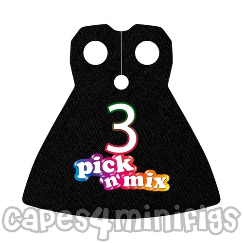 3 MASSGESCHNEIDERT Polycotton Umhänge für Ihre Lego Ninja Schildkröte Schredder Minifiguren. NUR UMHANG - Bild 3 von 6