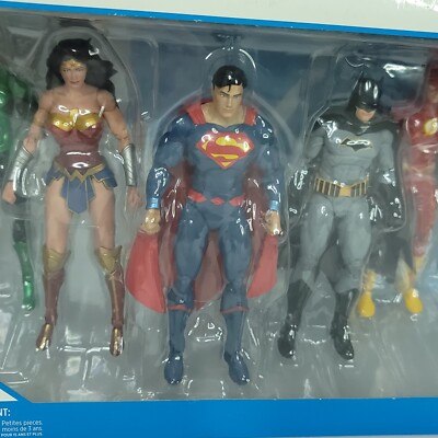 DC Icons Justice League 7 Pack Action Figure Set New Sealed Rip on