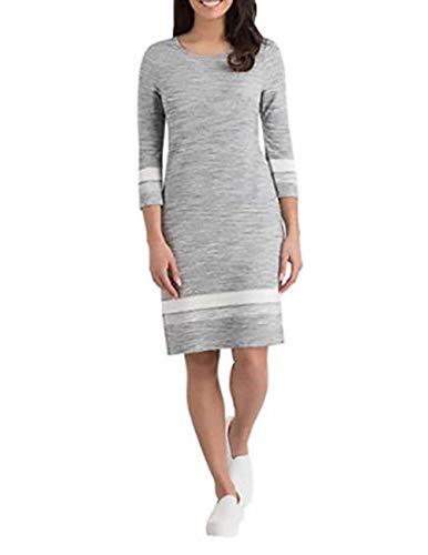 Hilary Radley Ladies' French Terry Dress - 3/4 Sleeve Pullover, Above Knee (Various Colors & Sizes) - View #4