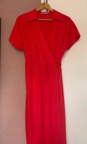 Tu Linen & Viscose Blend Pink Wrap Dress size 20 - Picture 2 of 3