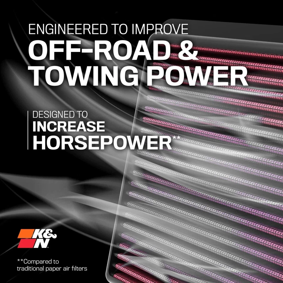 Filtro de admisión de aire K&N 33-5010 para Ford Serie F SuperDuty 2011-2016 6,7 L diésel Foto 4 de 4