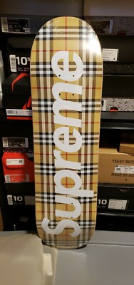 Supreme X Burberry Skateboard Deck New Tan Plaid | eBay