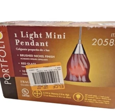 Portfollo 1 Light Mini Pendant Brushed Nickel Fire Museum Of Memphis