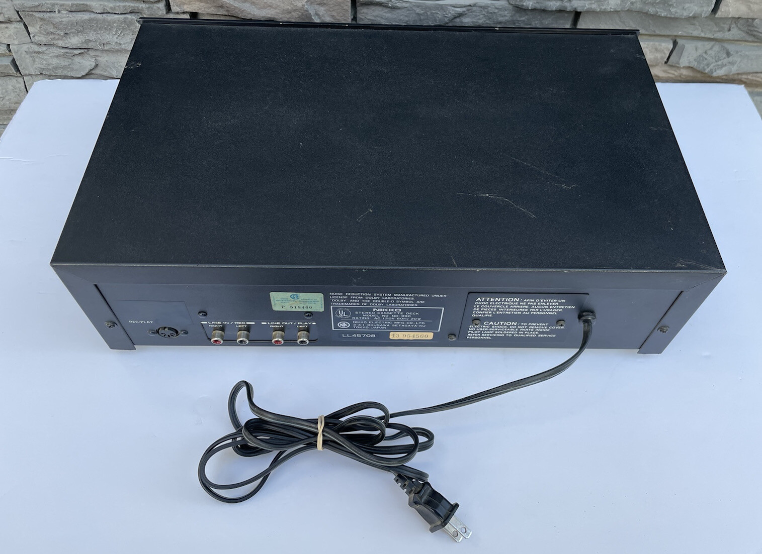 Nikko ND990 Cassette Deck Tape Player Made in Japan For Parts or