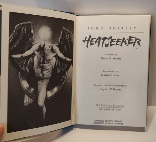 Heatseeker by John Shirley 1989 1st Edition HCDJ Scream Press Morris Illustrated - Picture 6 of 10