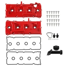 Aluminum Red Valve Covers for Nissan Armada Titan Pathfinder QX56 5.6L 2004-2016