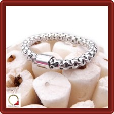 925 Silver Elastic Ring For Men And Women Soft Mesh Band