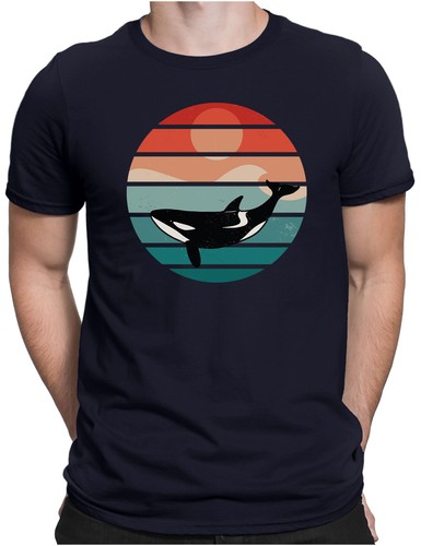 Retro Orca | Herren Fun T-Shirt S bis 4XL | Schwertwal Killerwal Wal - Picture 6 of 15