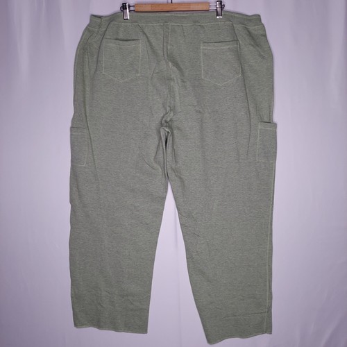 Sport Savvy Fleece Pants Sweatshirt Set Women 3X Green Cargo Pocket Snaps - Picture 5 of 17