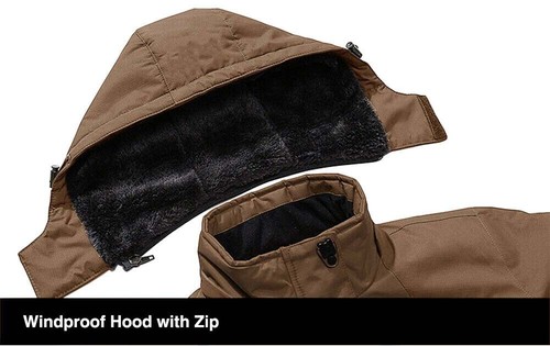 Winter Fleeced Waterproof Jacket Mens Ski Snowboard Thermal Warm Jackets Coats - Picture 33 of 56