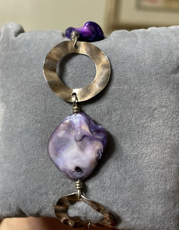925 Bracelet Purple Shell - Image 4 of 4