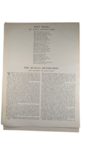 February Russian Revolution Reporting 4 Orig Stories + Image 1917 Outlook Mag - Picture 5 of 6