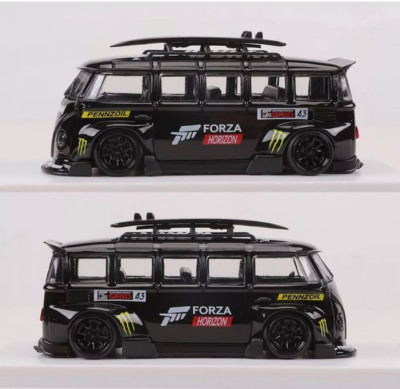 LANG FENG MODEL (LF) VW T1 KOMBI BLACK VAN CAMPER RWB MODEL SPORTS - 1:64