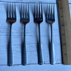 4 International Mark II  COLONIAL SCROLL  Salad Forks Stainless — photo 3