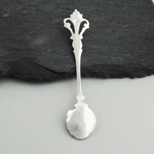 Salt Spoon Fleur de Lis with Scallop Bowl 925 Sterling Silver Collectible NEW - Picture 4 of 6
