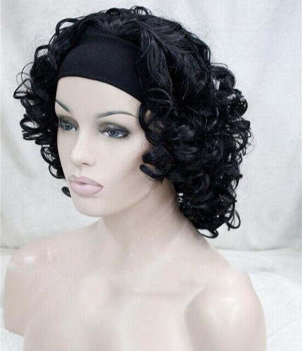 Women Wig Spiral Curls Fluffy 3/4 Half Full Wig Headband Ladies Natural Hair Wig - Picture 5 of 15