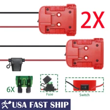 2 DIY Power Wheels Adapter Fuse Switch Compatible with Milwaukee M18 18V Battery