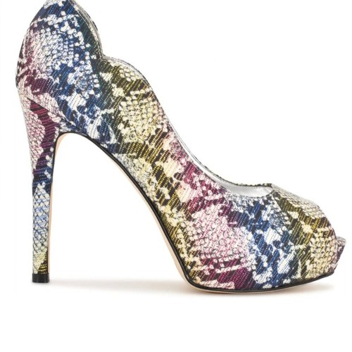 NEW, Nine West, Hilare 2, Multicolored snakeskin print pump, size 9M - Picture 2 of 11