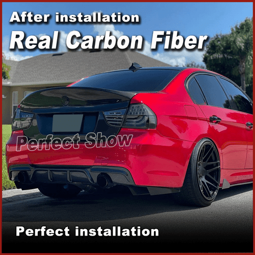 Carbon Heckspoiler Spoiler Flügel Abrisskante Lippe Für BMW 3er E90 2005-2008 - Bild 4 von 12