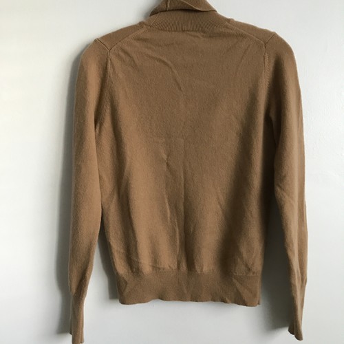 Uniqlo Cashmere Sweater Small Women Camel Brown Turtle Neck Long Sleeve Pullover - Picture 7 of 10